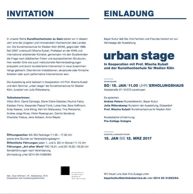 2017 Exhibition Bayer Urban Stage